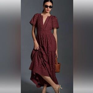 Anthropologie Maeve The Somerset Maxi Dress
Eyelet
Edition Tiered Smocked Waist